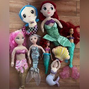 Colorful Mermaid Doll Set Lot